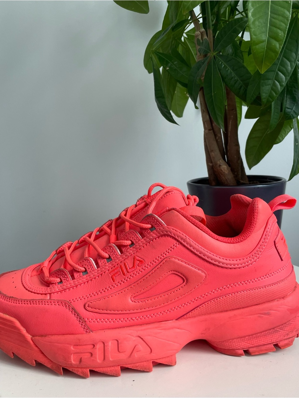 Women Size 11 Fila Disruptor 2 Premium Platform Shoes Carol Red